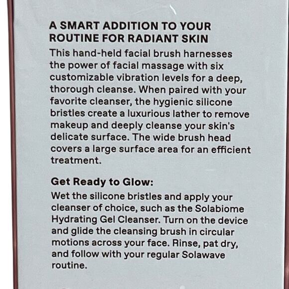 Solawave Brilliant Facial Sonic Cleansing Brush Exfoliate Massage Waterproof - Picture 4 of 6